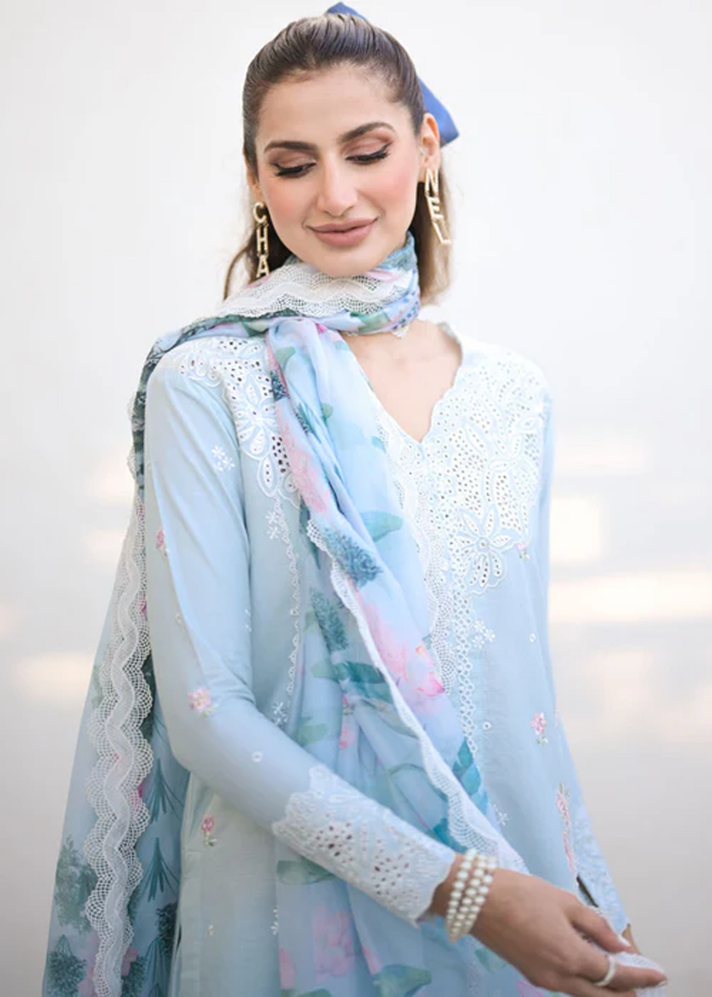 JAZMIN EMBROIDERED SUMMER LAWN THREE PIECE - A803