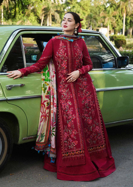 Hussain Rehar Embroidered Luxury Lawn Three Piece Article A-812