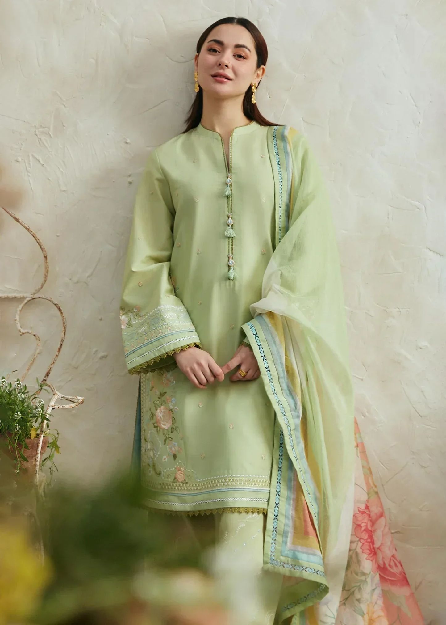 ZARA EMBROIDERED SUMMER LAWN THREE PIECE - A804