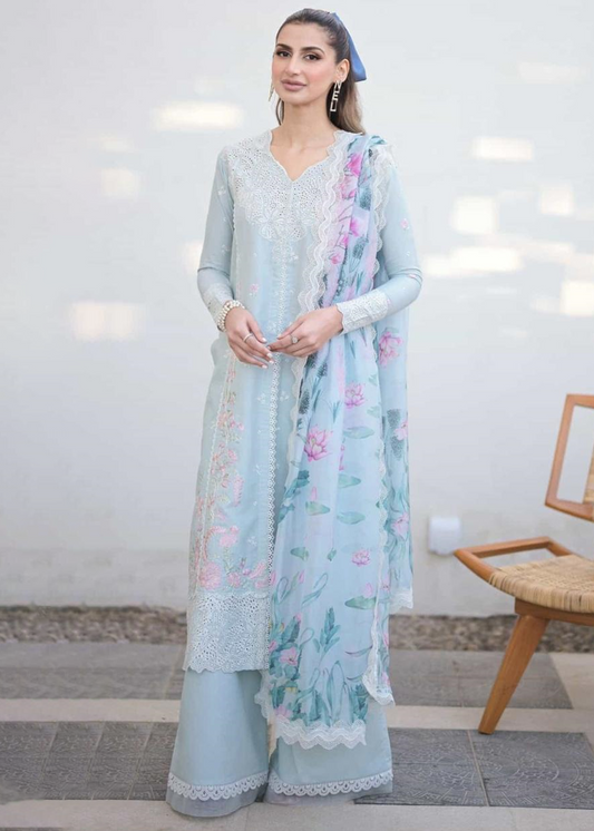 JAZMIN EMBROIDERED SUMMER LAWN THREE PIECE - A803